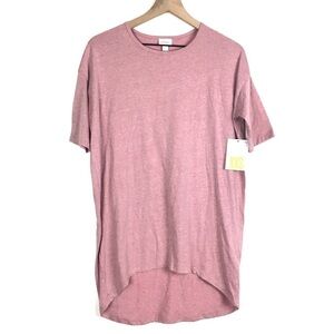 LULAROE Irma Tunic Top Oversized Hi Lo Solid Heathered Lagenlook Size XXS NWT